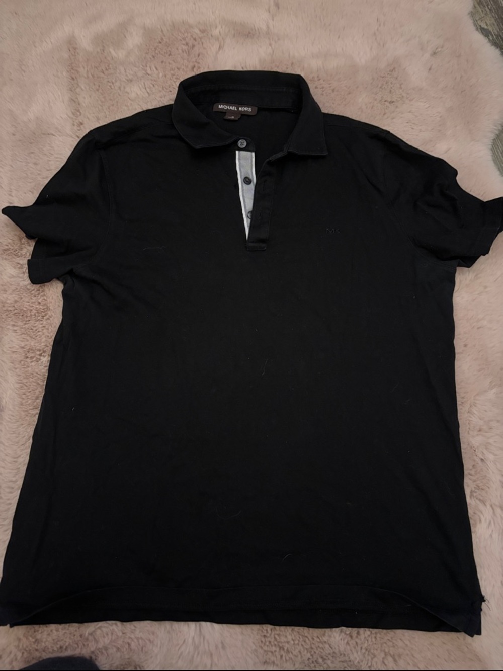 Michael Kors Men’s Black Polo with Contrast Placket